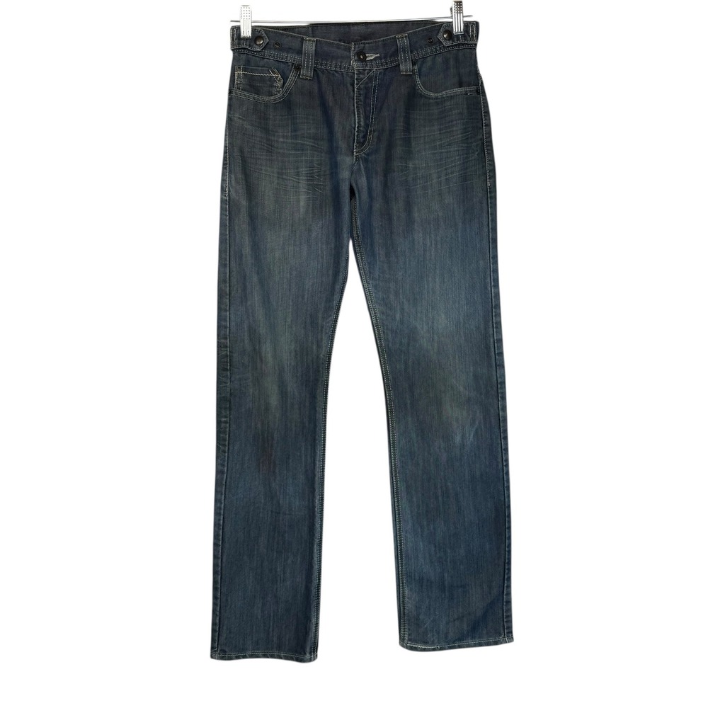 Levis‎ Slim Straight 514 Mens 30x32 Blank Tab Adjustable Snap Waist Zipper